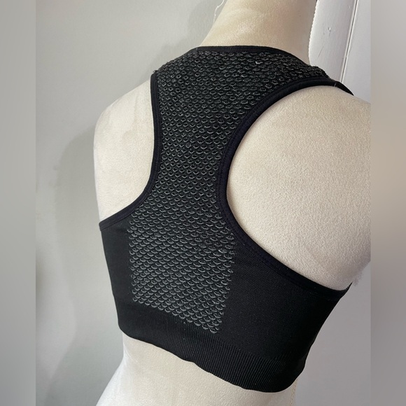 BEBE ACTIVE SPORT BRA, ACTIVE TOP, WOMENS, black, logo, sports back SIZE M - Picture 6 of 17